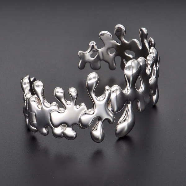 Sterling Silver Hinged Cuff Bracelet