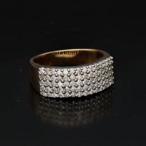 18ct Yellow Gold and Diamond Cluster Ring