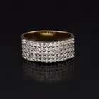 18ct Yellow Gold and Diamond Cluster Ring