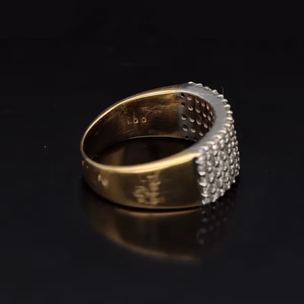 18ct Yellow Gold and Diamond Cluster Ring