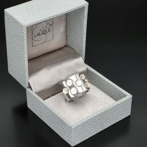 Lalique Silver Crystal Ring