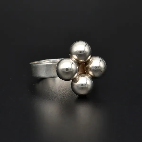 Danish Sterling Silver Four Ball Adjustable Ring by Beicher Heilesen