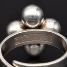 Danish Sterling Silver Four Ball Adjustable Ring by Beicher Heilesen