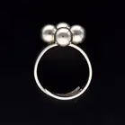 Danish Sterling Silver Four Ball Adjustable Ring by Beicher Heilesen