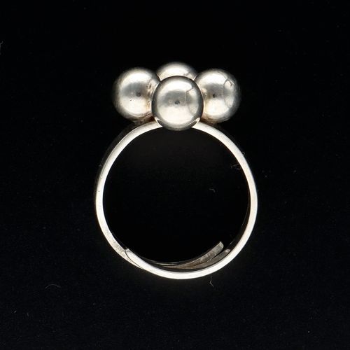 Danish Sterling Silver Four Ball Adjustable Ring image-6