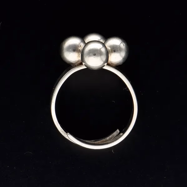 Danish Sterling Silver Four Ball Adjustable Ring by Beicher Heilesen