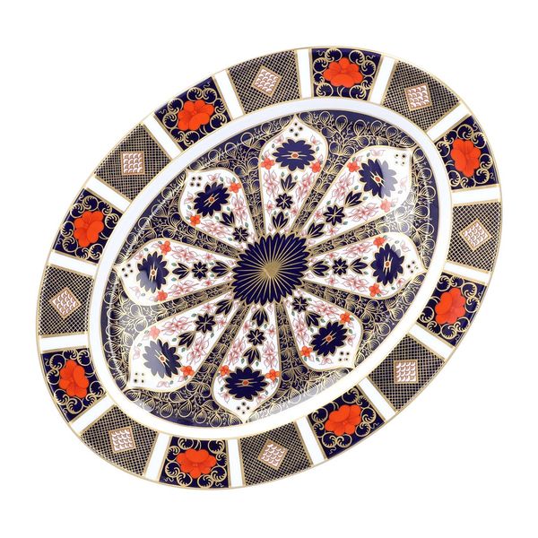 Royal Crown Derby Imari Pattern Oval Meat Plate