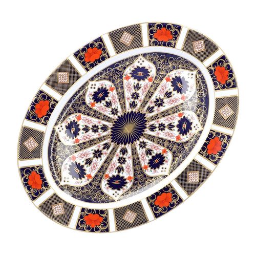 Royal Crown Derby Imari Pattern Oval Meat Plate image-1