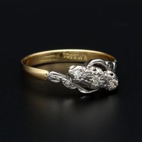 18ct Gold and Platinum Trilogy Diamond Ring