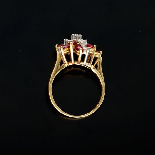18ct Gold Ruby and Diamond Ring image-6