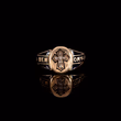 360° view of The Antique Victorian 1867 Diamond, Hairwork And Cross Mourning Ring