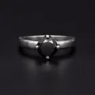 White Gold o.75ct Black Diamond Statement Ring
