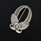 Georg Jensen Silver Cactus Brooch