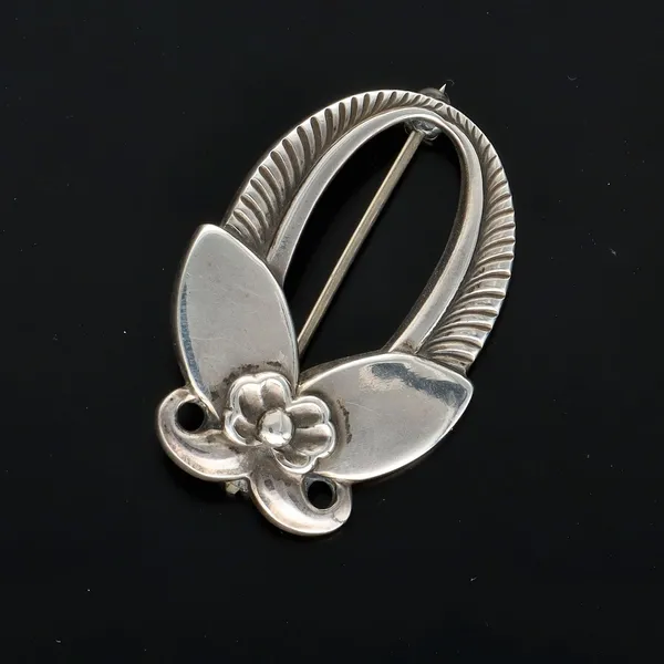 Georg Jensen Silver Cactus Brooch