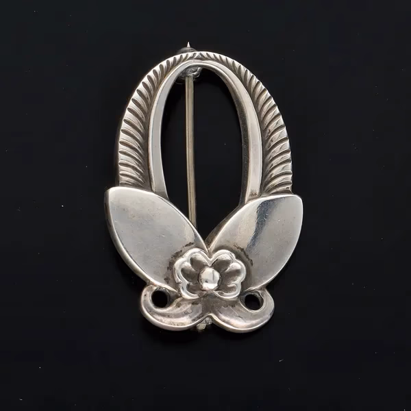 Georg Jensen Silver Cactus Brooch