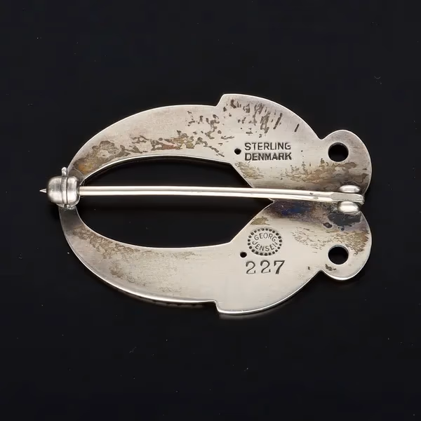 Georg Jensen Silver Cactus Brooch