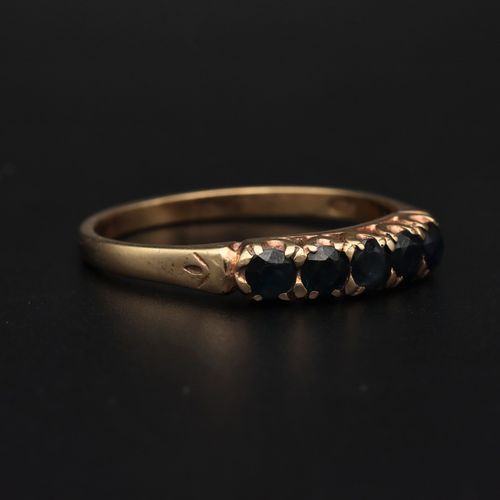 Gold Sapphire Dress Ring image-1