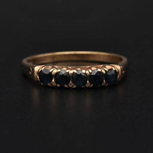 Gold Sapphire Dress Ring image-2