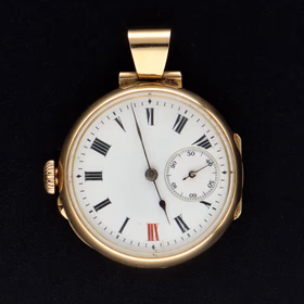 9ct Yellow Gold Tiny Watch Pendant