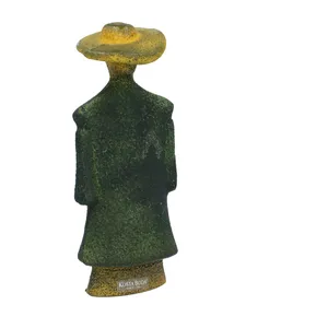 Kosta Boda Green Caped Catwalk Figure