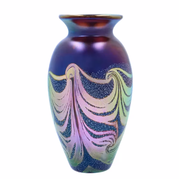 Okra Iridescent Vase
