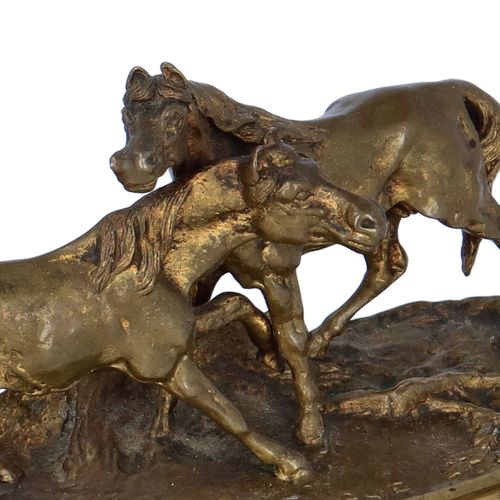 Signed 19th Century L'Accolade Bronze Sculpture by P J Mene image-3