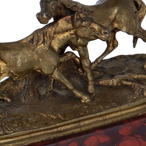 Signed 19th Century L'Accolade Bronze Sculpture by P J Mene image-4