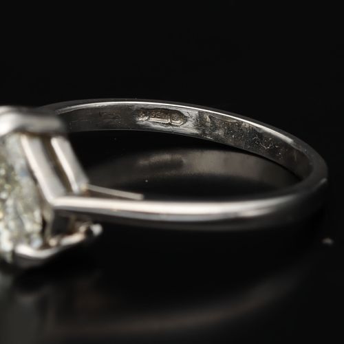 Platinum Heart Shaped Diamond Ring image-4
