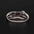 18ct White Gold Pink Sapphire Diamond Ring