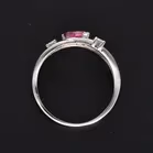 18ct White Gold Pink Sapphire Diamond Ring