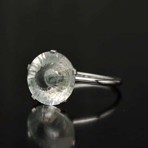 Gold Rock Crystal Ring image-3