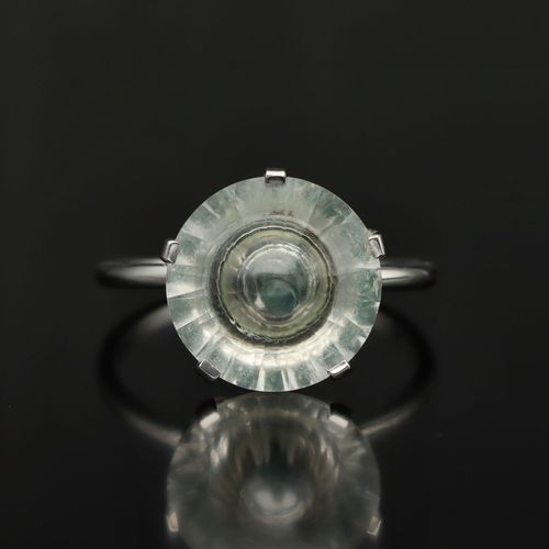 Gold Rock Crystal Ring image-2