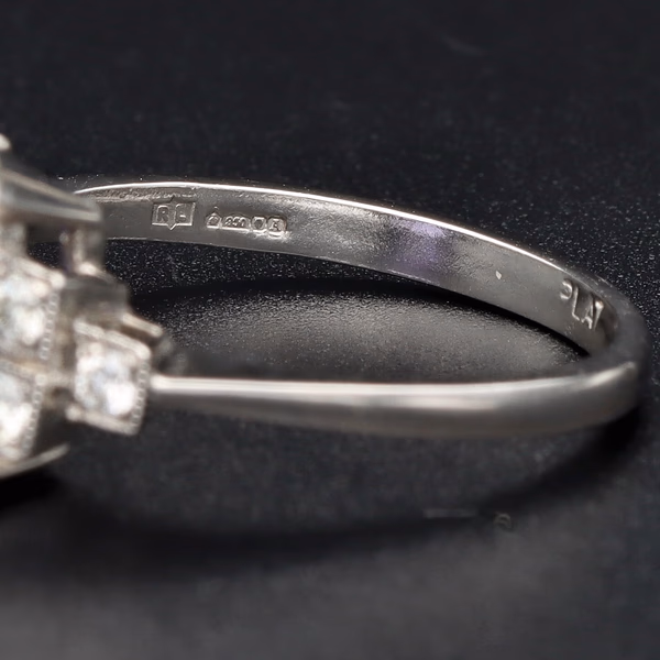 Platinum Tanzanite and Diamond Ring