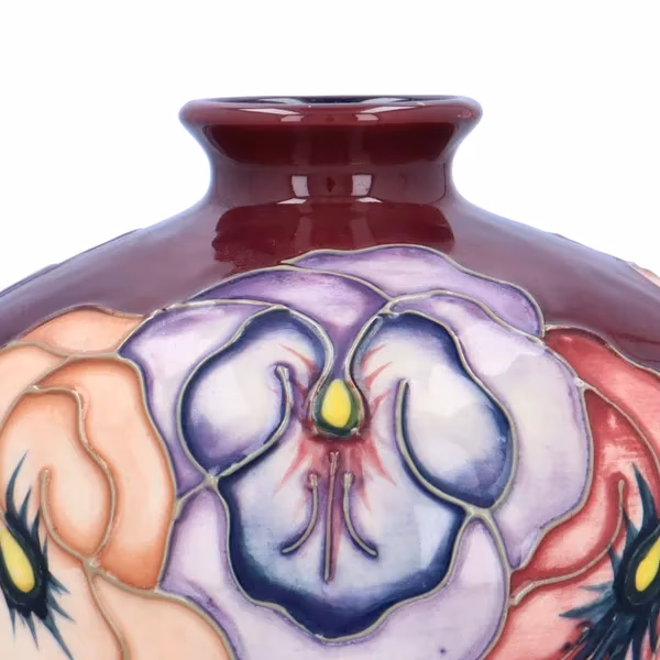 Moorcroft Pansy Vase