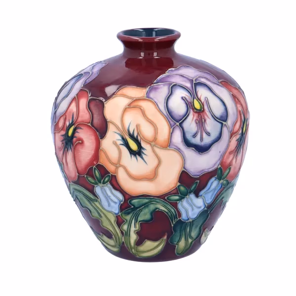 Moorcroft Pansy Vase