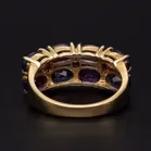 Gold Sapphire Amethyst Diamond Dress Ring