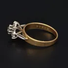 Heavy Vintage 18ct Yellow Gold Diamond Ring