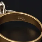 Heavy Vintage 18ct Yellow Gold Diamond Ring
