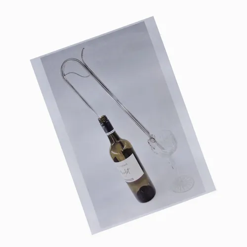 Very Rare Solid Silver Boxed Wine Decanter Siphon Antique Silver