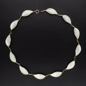 Norwegian Vermeil Sterling Silver Single Leaf Necklace