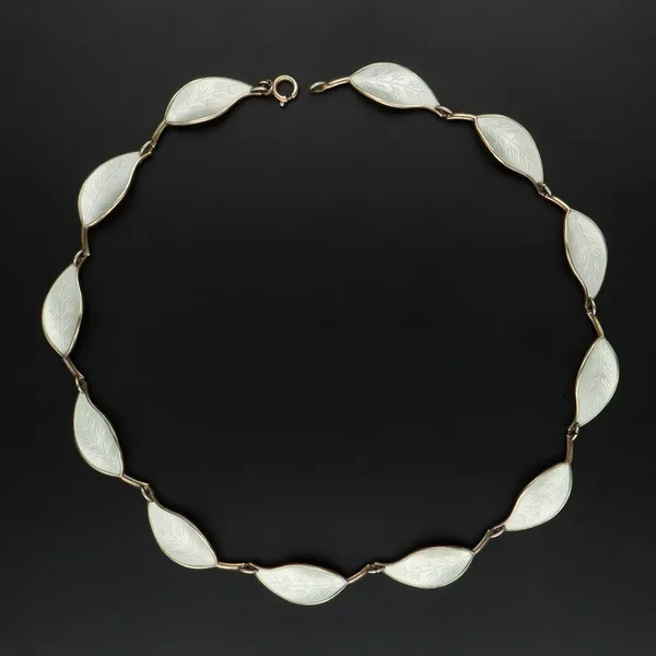 Norwegian Vermeil Sterling Silver Single Leaf Necklace