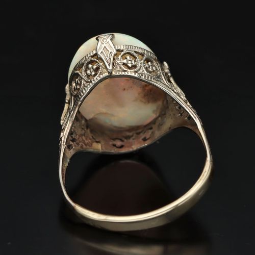 14k White Gold Opal Ring image-6