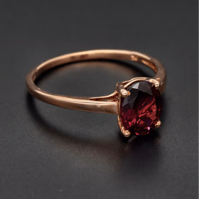 9ct Rose Gold Garnet Ring