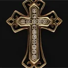Retro Gold 0.25ct Diamond Cross