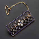 Antique Gold Diamond and Sapphire Brooch