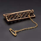 Antique Gold Diamond and Sapphire Brooch
