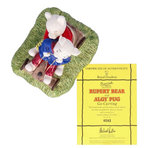 Royal Doulton Rupert the Bear and Algy Pug Go-Carting Figurine image-5