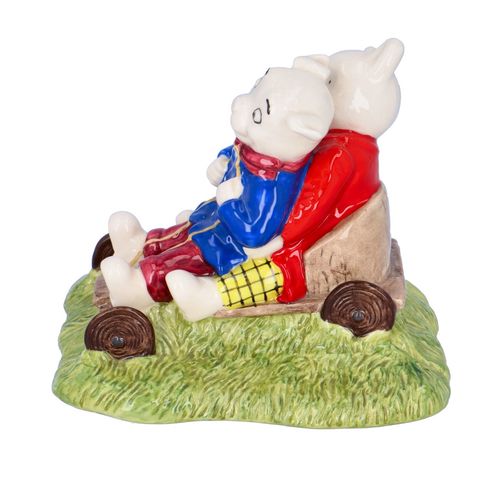 Royal Doulton Rupert the Bear and Algy Pug Go-Carting Figurine image-2