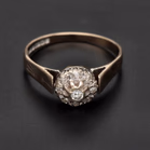 18k Gold Diamond Cluster Ring