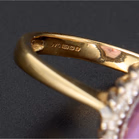 9ct Gold 14ct Amethyst Diamond Ring